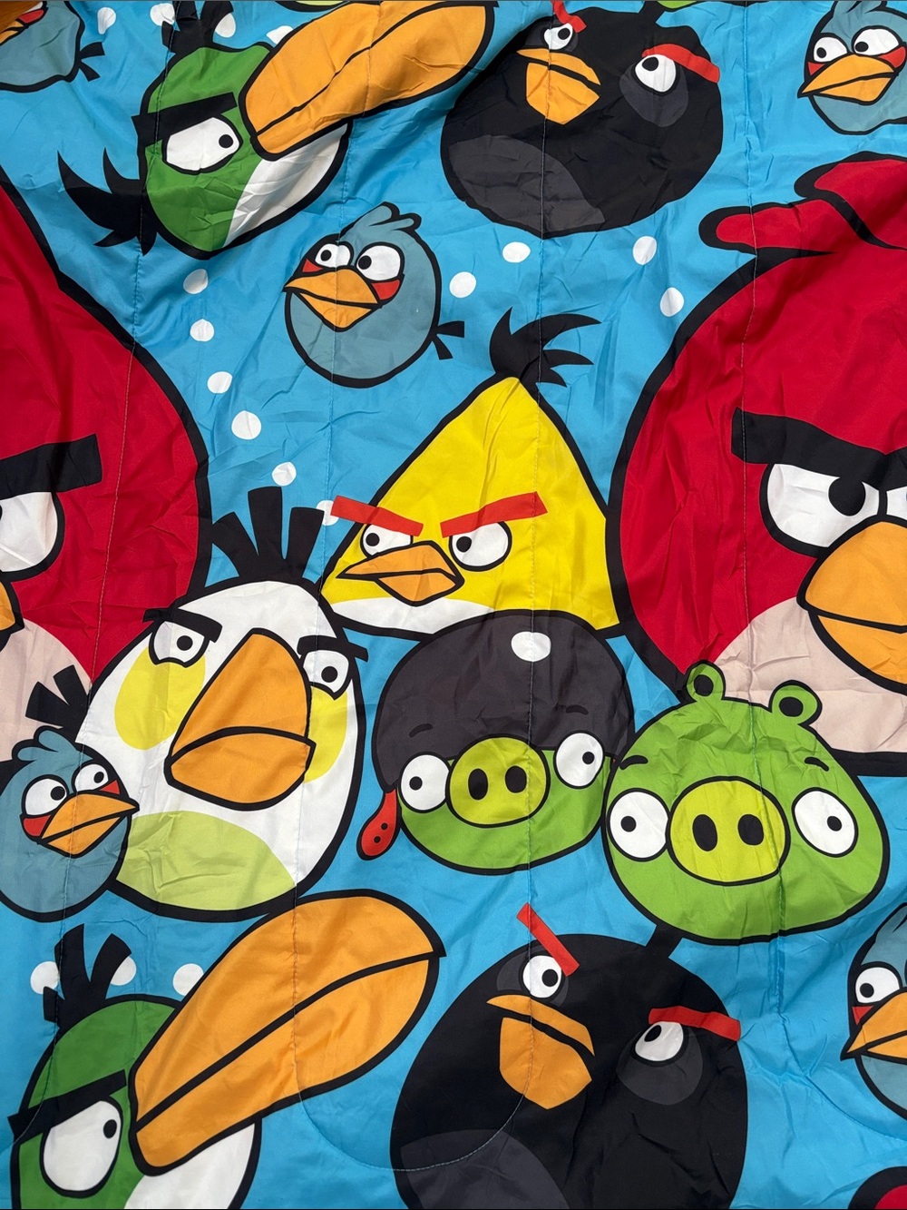 Angry Birds Green Pig Print comforter, reversible